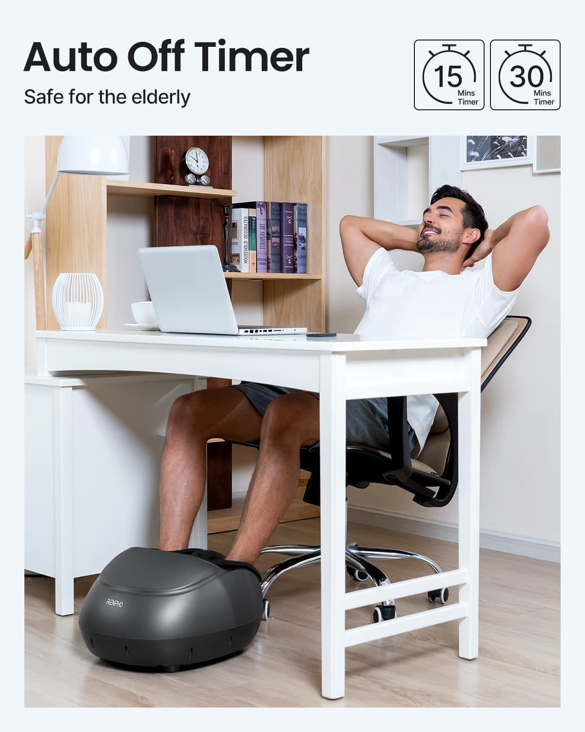 Foot Massager Machine with Heat and Remote, Gifts for Men and Women, Shiatsu Deep Kneading, Delivers Relief for Tired Muscles and Plantar Fasciitis, Fits Feet up to Men Size 12