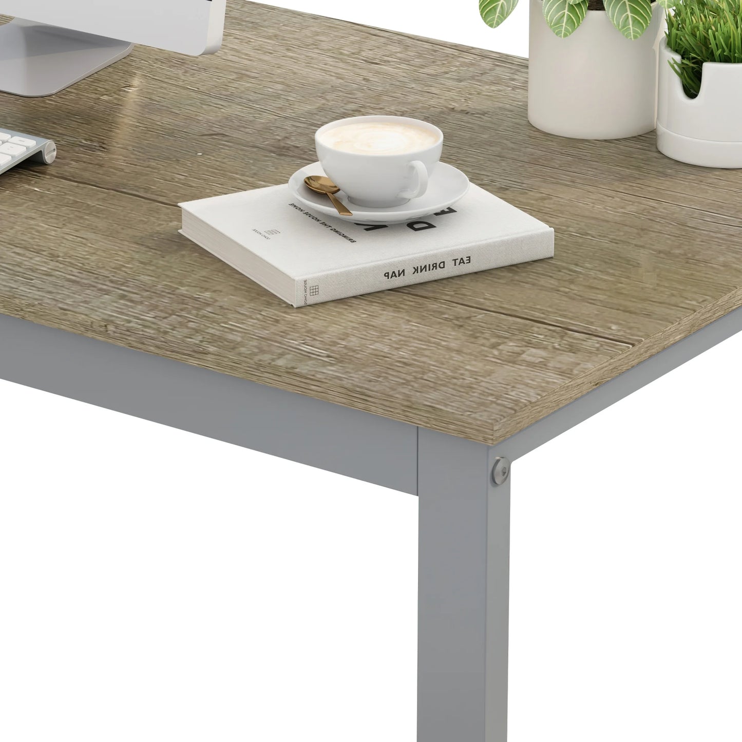 L-Shaped Executive Desk with 3 Drawers for Home and Office