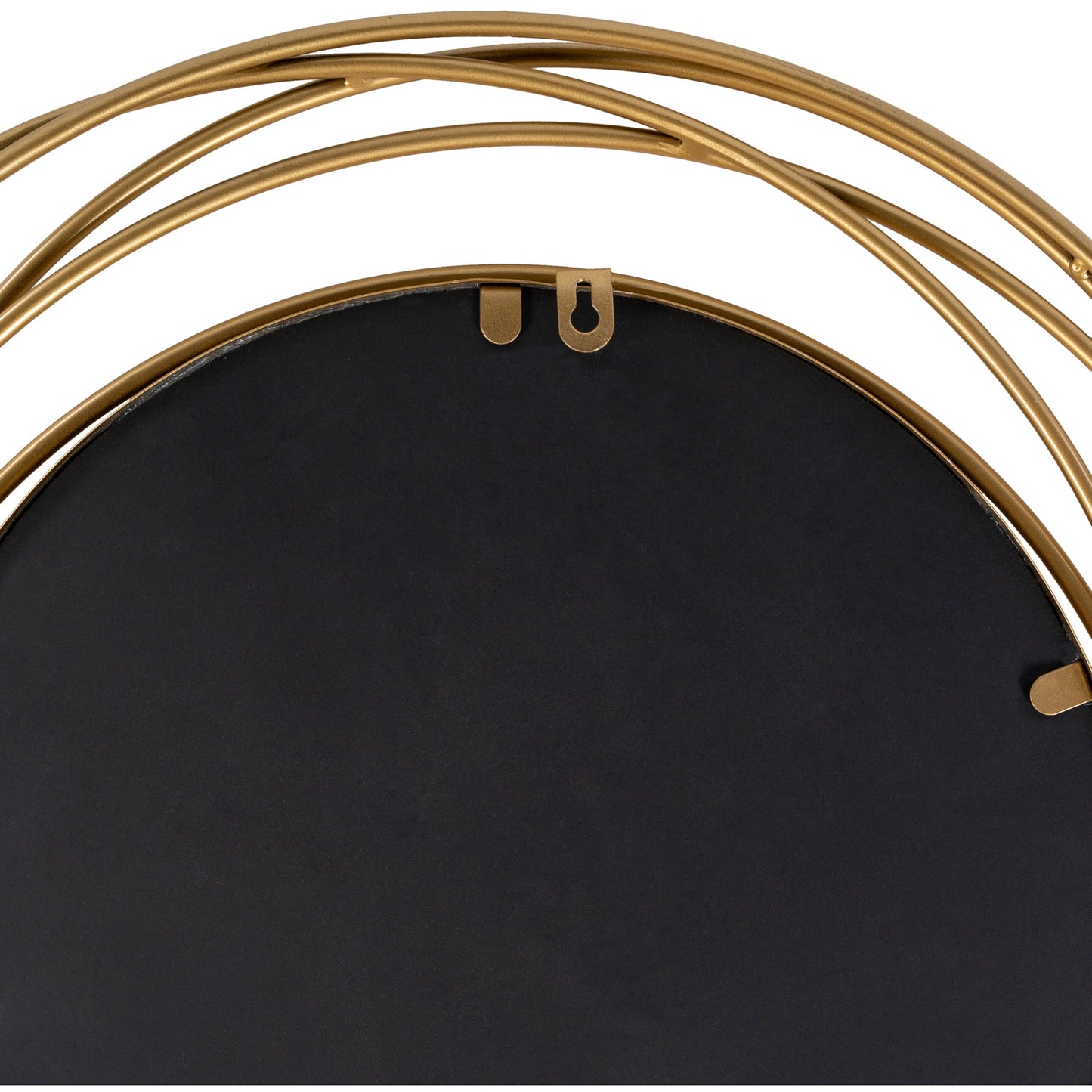 Modern Decor Circles Golden 21-Inch round Mirror - 22"H X 21"W