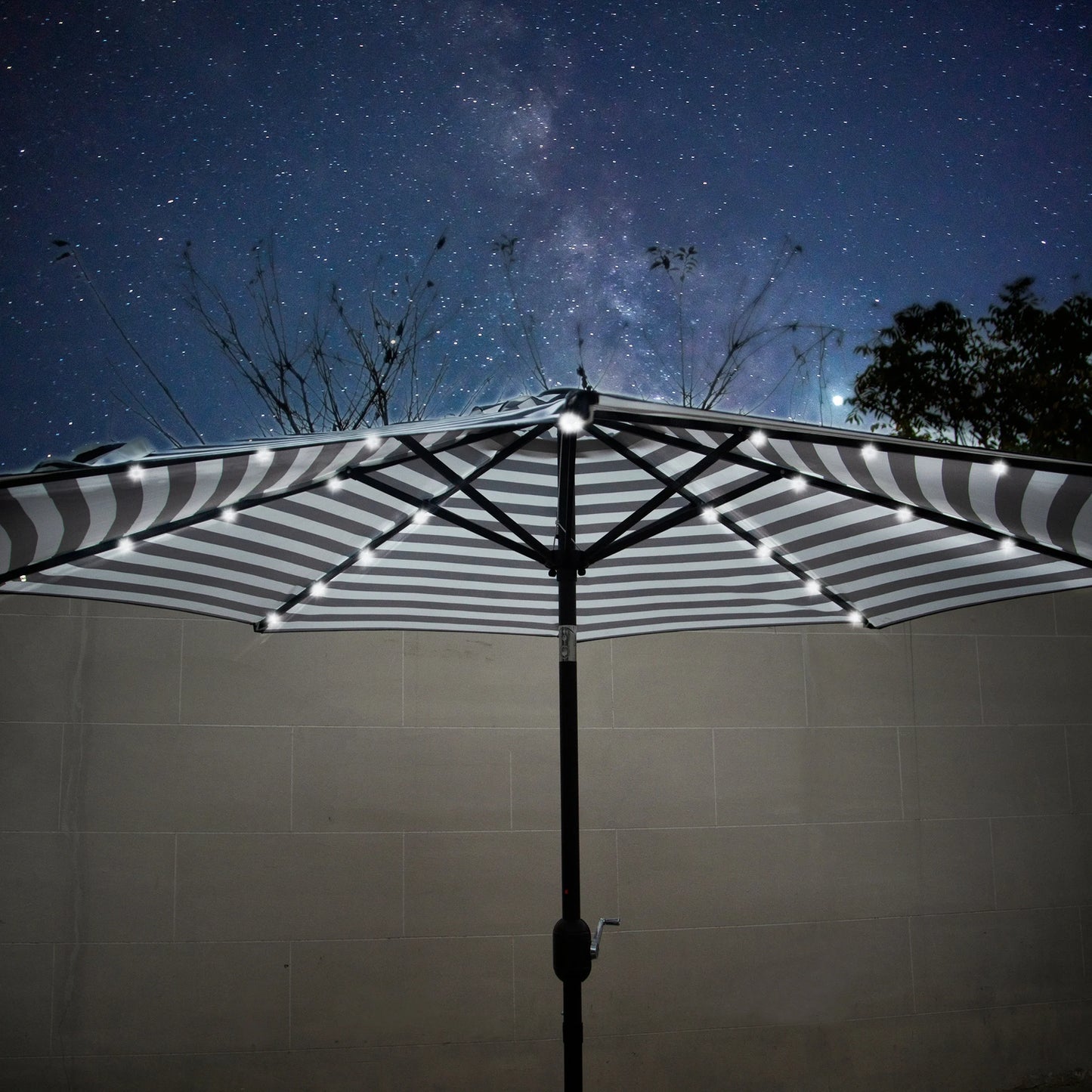Lucent 9-Foot Solar Led Lighted Patio Umbrella