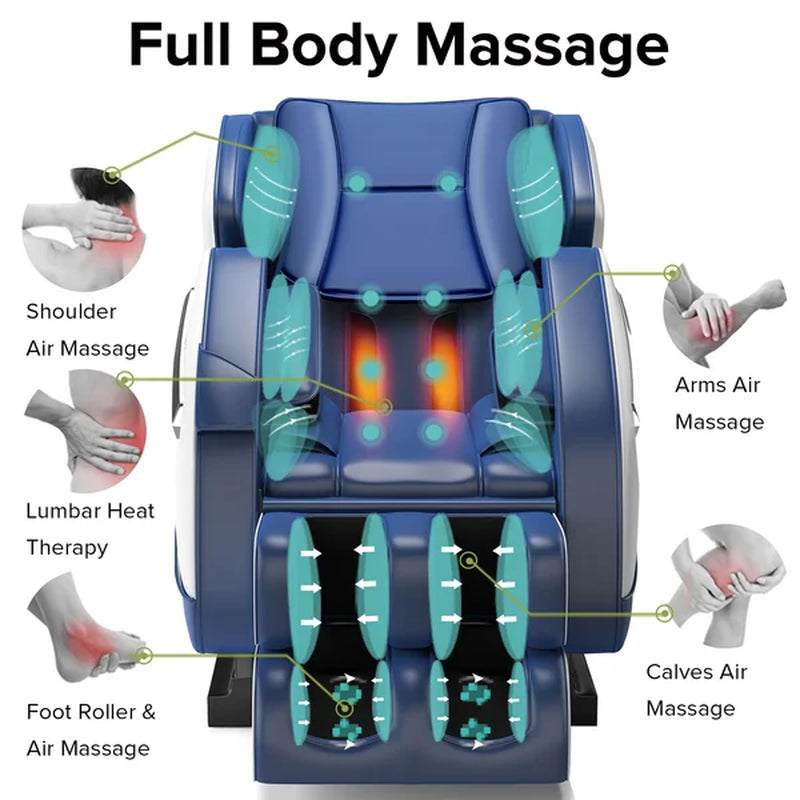 Faux Leather Power Reclining Heated Massage Chair