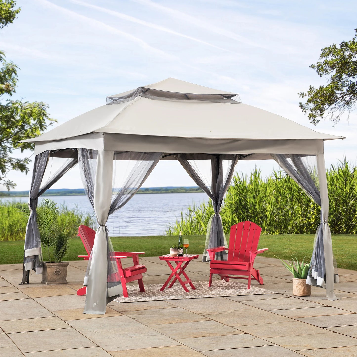 11 Ft. X 11 Ft. Pop up Portable Steel Gazebo