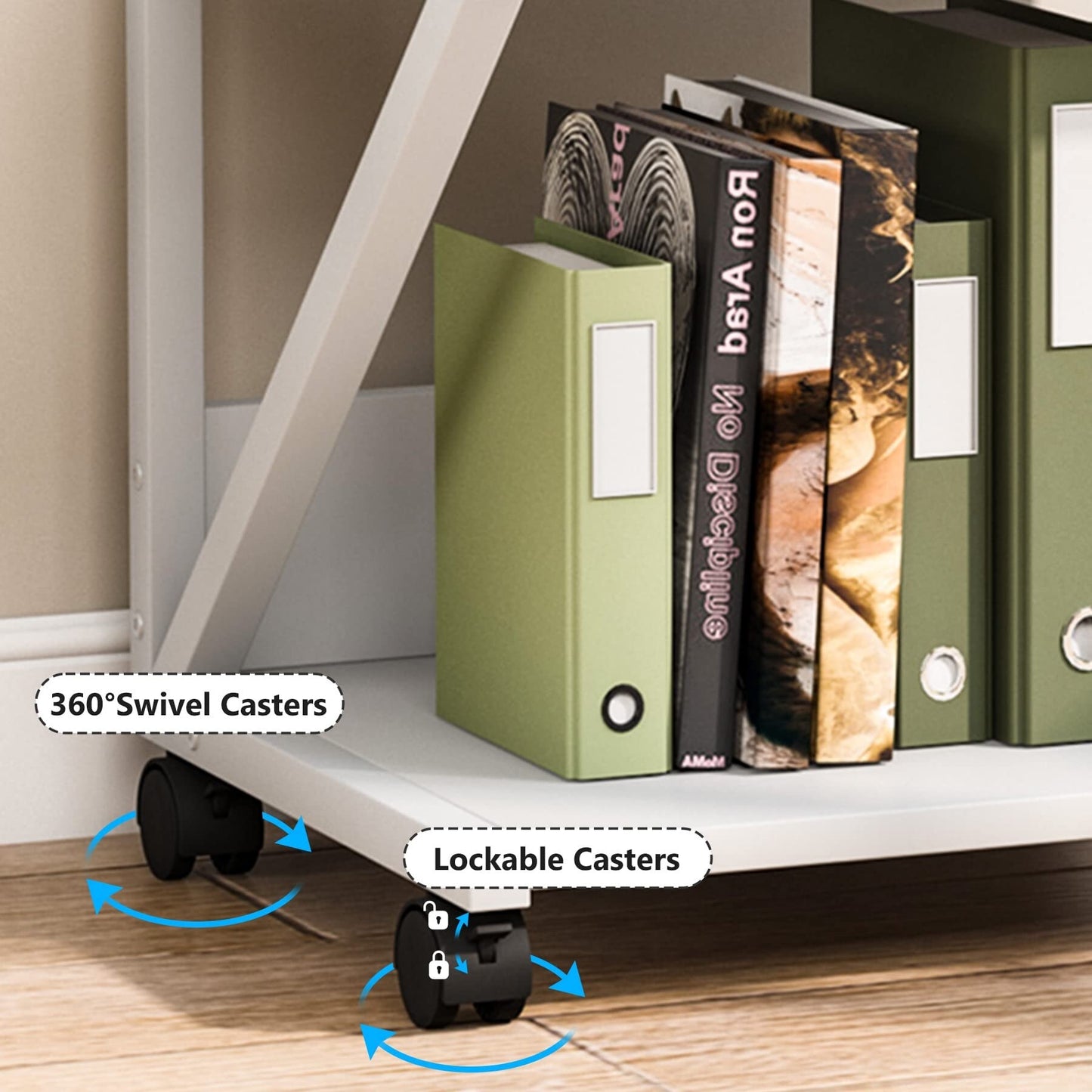 3-Tier Printer Stand, Industrial Printer Cart with Storage