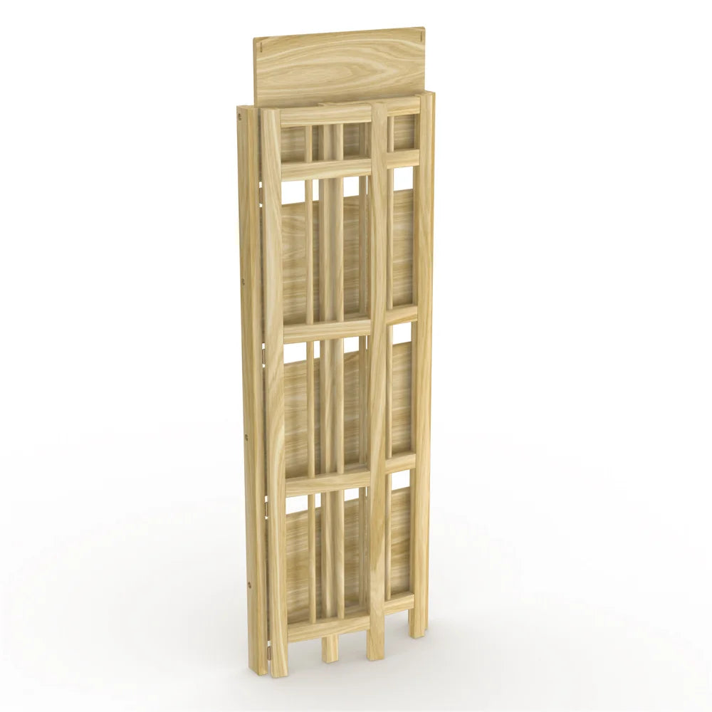 No Assembly Folding Four Shelf Bookcase (16 Inches Wide)