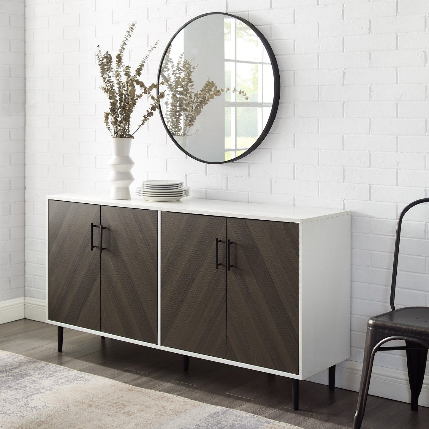 MiddleCass 58-Inch Mid-Century Modern 4-Door Buffet