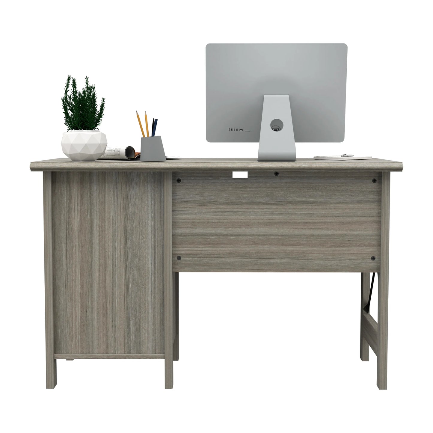 Inval 2-Drawer Computer Desk with Keyboard Tray