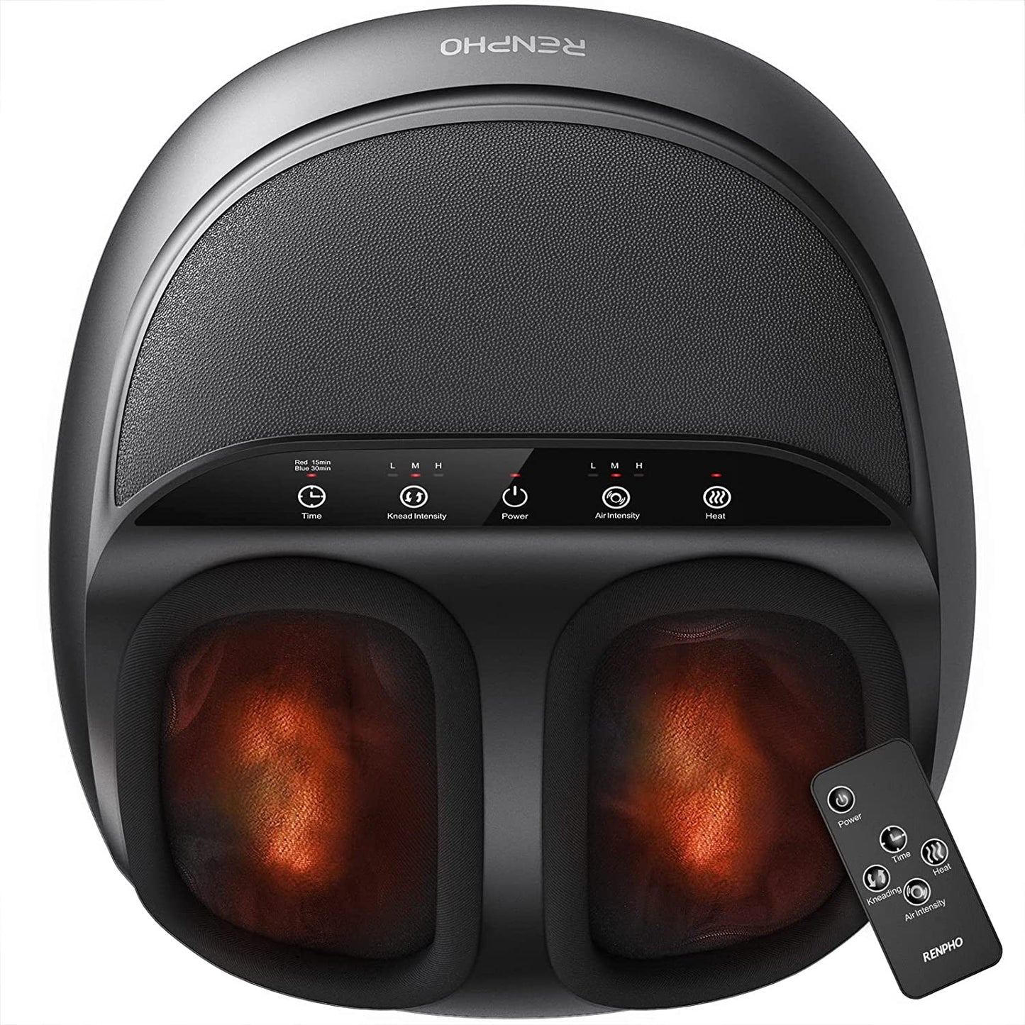 Foot Massager Machine with Heat and Remote, Gifts for Men and Women, Shiatsu Deep Kneading, Delivers Relief for Tired Muscles and Plantar Fasciitis, Fits Feet up to Men Size 12