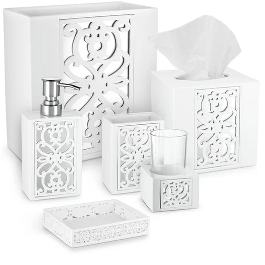 Mirror Janette 6 Piece Bathroom Accessories Set