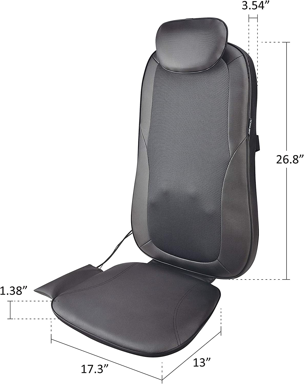 Shiatsu Massage Seat Cushion - 2D/3D 2-In-1 Modes Back Massager with Heat, Rolling Kneading Massage Chair Pad for Back Gifts for Women/Men/Dad/Mom