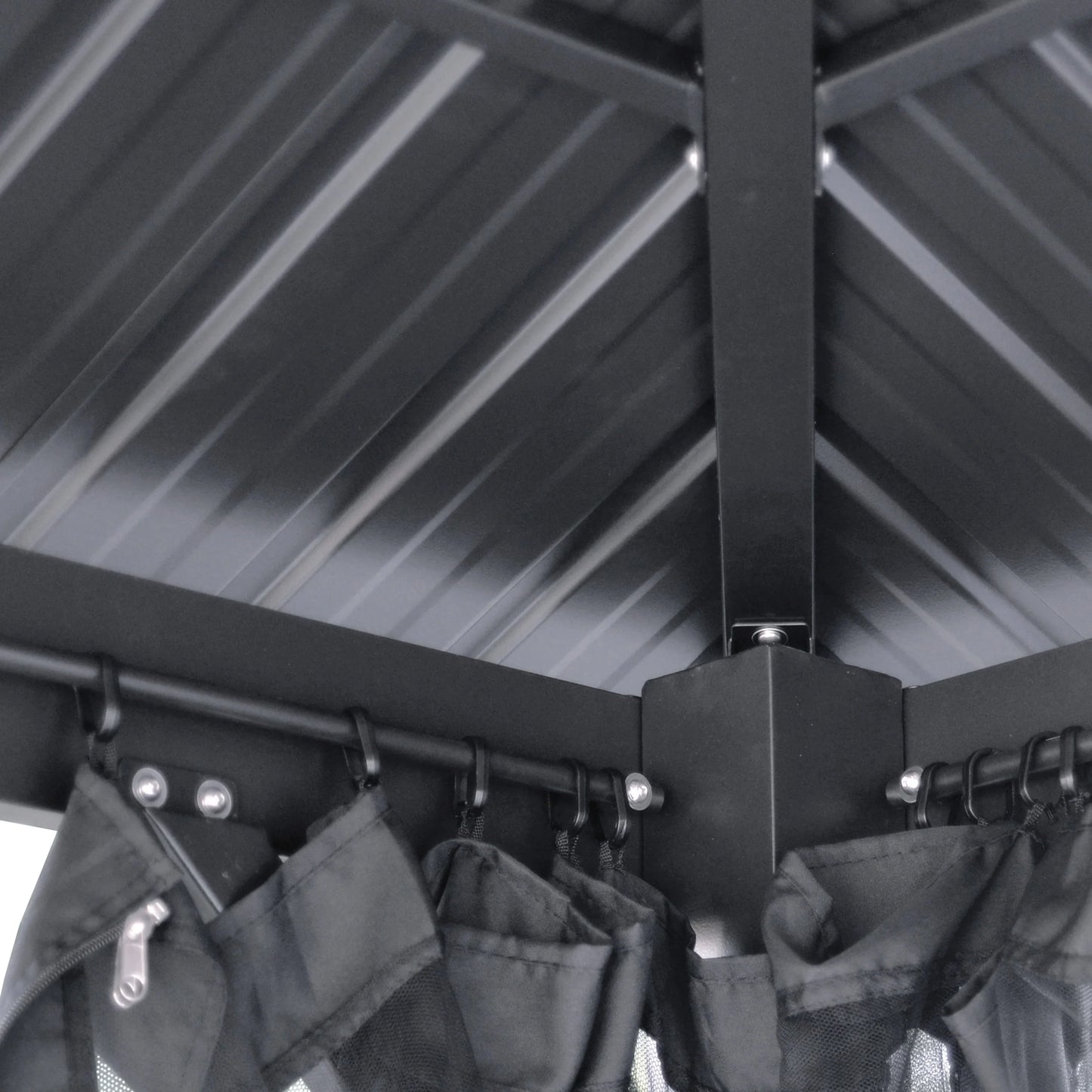 Pablo 10-Foot Square Hardtop Aluminum Gazebo by