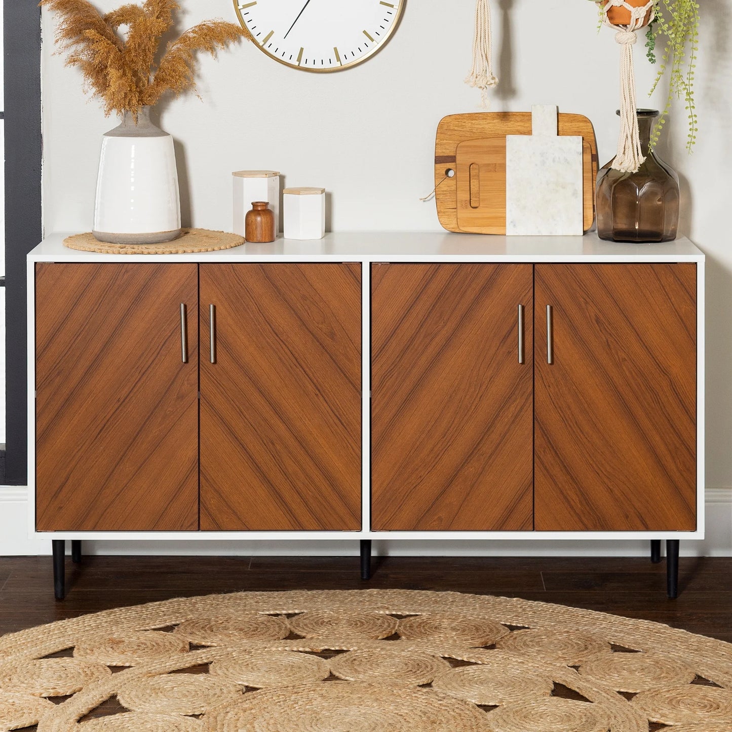 MiddleCass 58-Inch Mid-Century Modern 4-Door Buffet