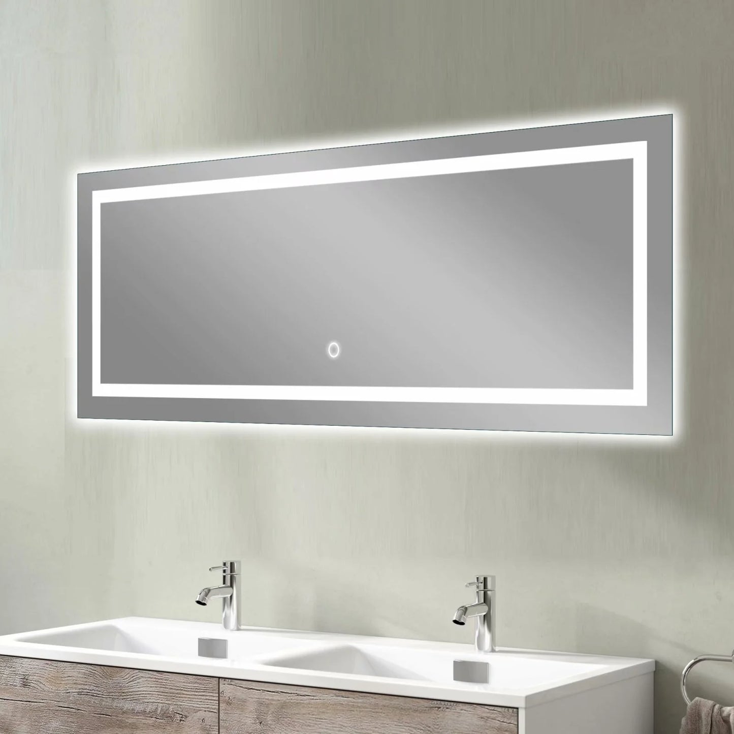 NeutBath LED Wall Bathroom Mirror with Dimmer