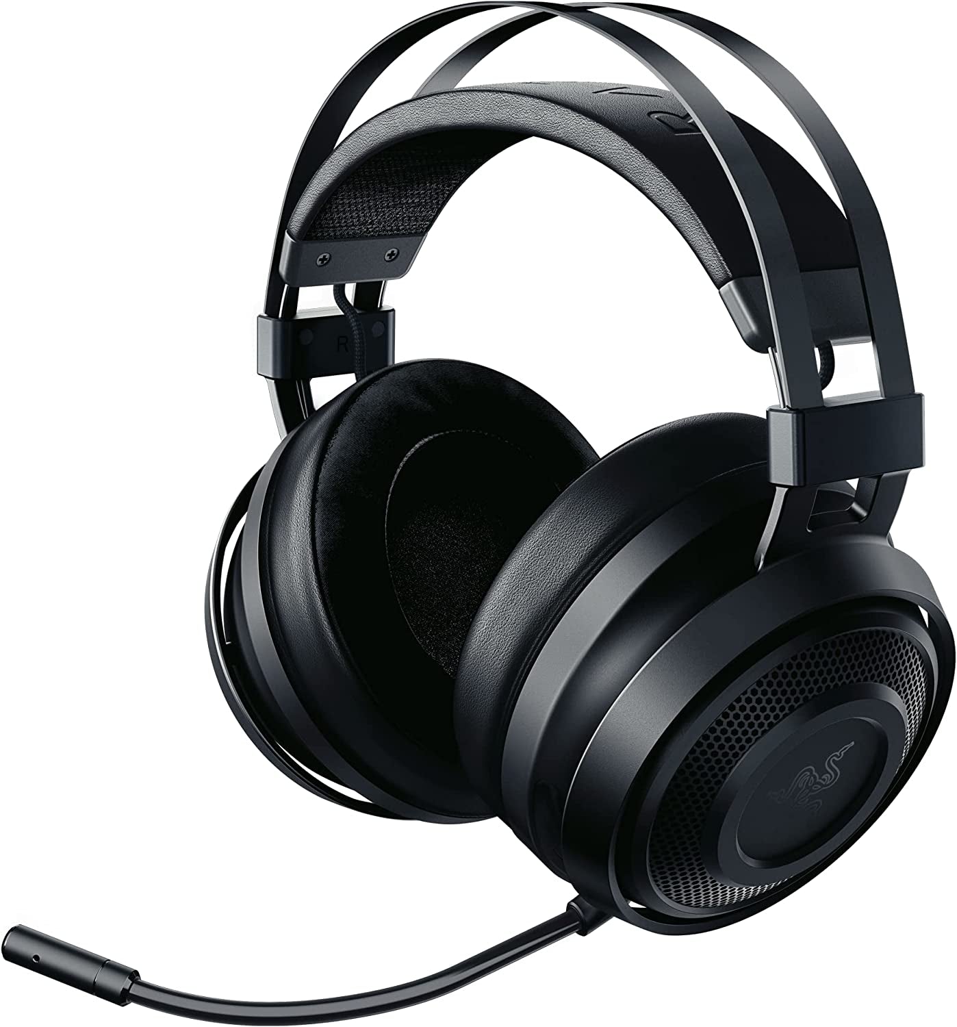 Nari Essential Wireless 7.1 Surround Sound Gaming Headset: THX Spatial Audio - Auto-Adjust Headband & Swivel Cups - Auto-Adjust - Flip Mic - for PC, PS4, PS5 Only - Black