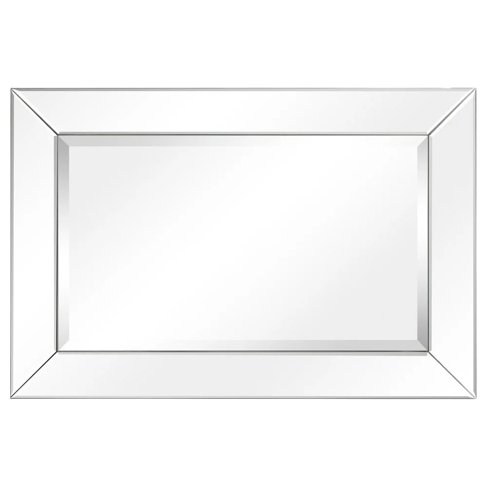 Beveled Rectangular Bathroom or Bedroom Wall Mirror