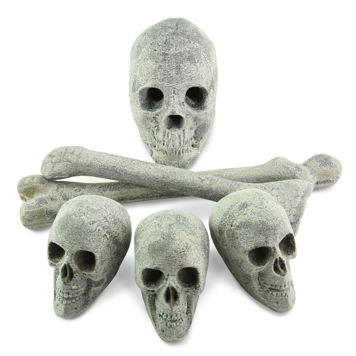 Ceramic Fire Pit Decor | Fire Pit Skulls and Bones | Halloween Pumpkin | for Fire Pits and Fireplaces | Spooky and Scary Decor