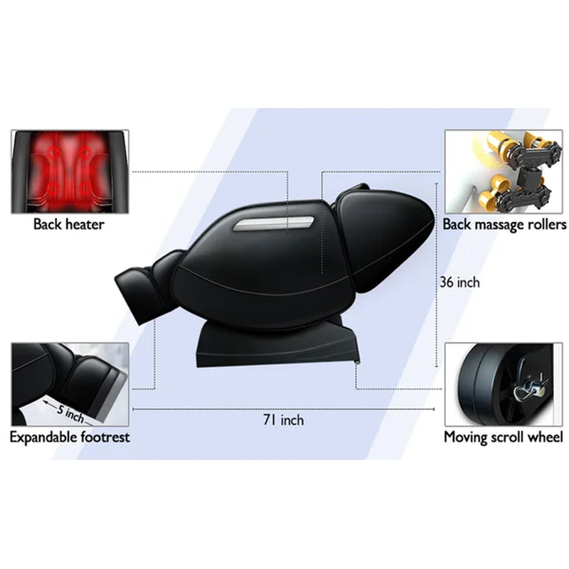 Faux Leather Reclining Heated Massage Chair