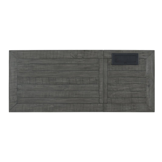 Standing option Lift-Top Desk with Fingerprint Lock White Stain and Grey