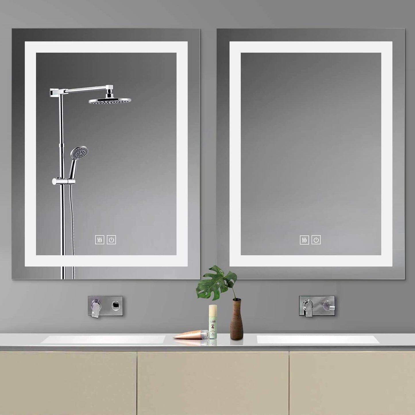 NeutBath LED Wall Bathroom Mirror with Dimmer