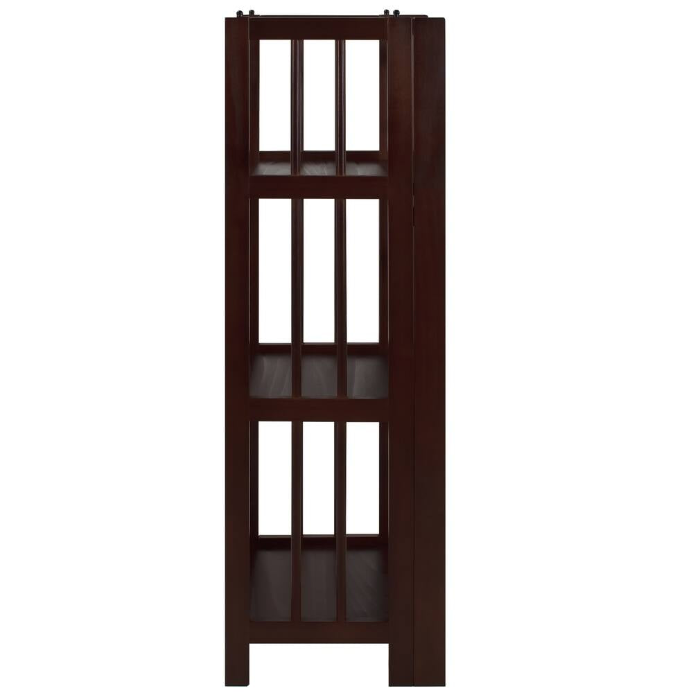 3-Shelf Folding 14-Inch Wide Bookcase