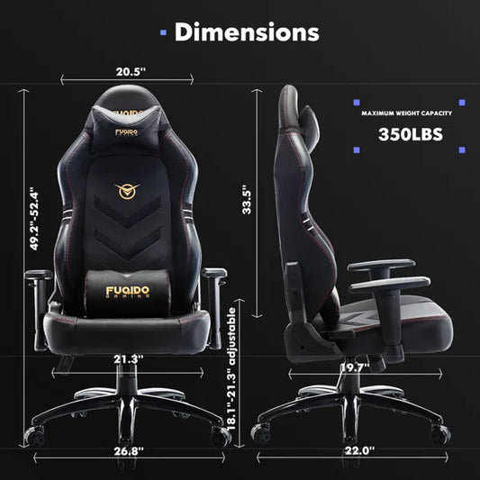 FUQ Games Ergonomic Gaming Chair for Big and Tall Holding up to 350 lbs
