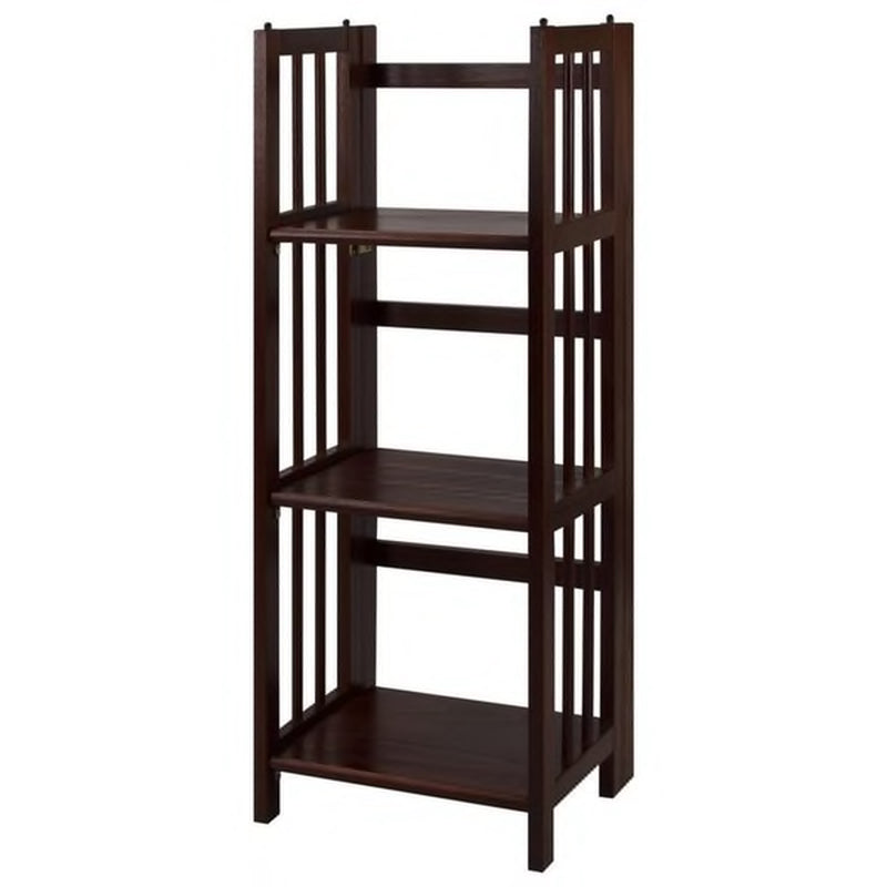 3-Shelf Folding 14-Inch Wide Bookcase