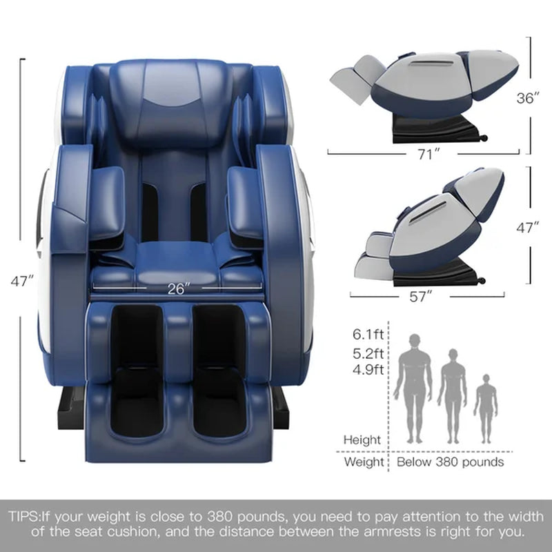 Faux Leather Power Reclining Heated Massage Chair