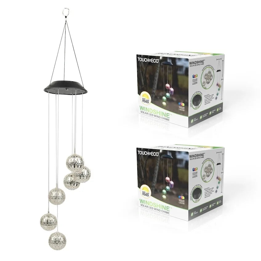 Solar Metal Orb Wind Chime Mobile - Metal Orb