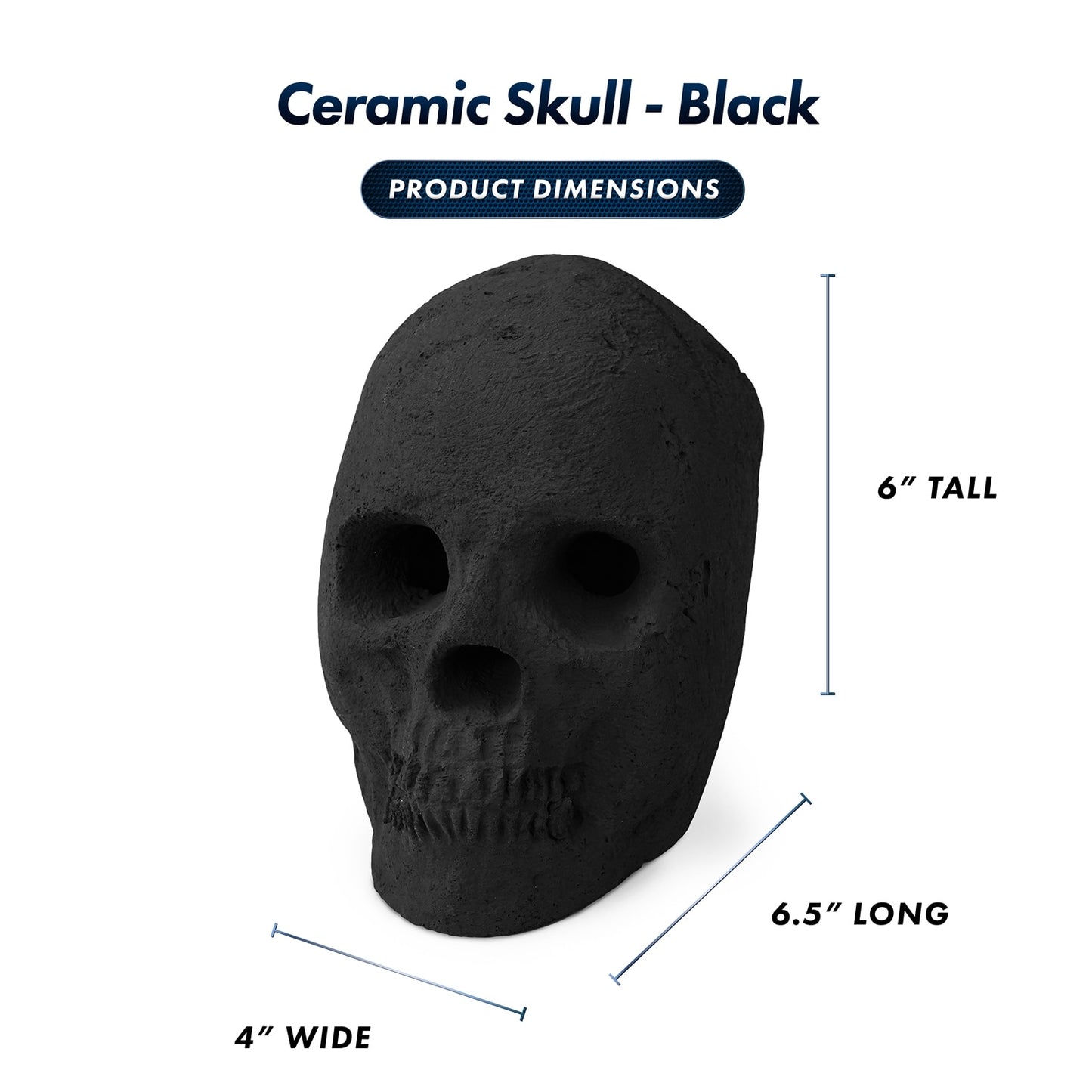 Ceramic Fire Pit Decor | Fire Pit Skulls and Bones | Halloween Pumpkin | for Fire Pits and Fireplaces | Spooky and Scary Decor