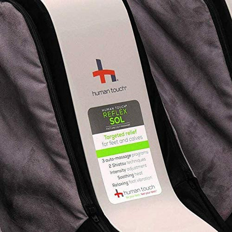 Reflex SOL Foot & Calf Massager W/ Heat - Plantar Fasciitis Relief + Circulation + Shiatsu Deep Kneading + Vibrating for Stress + Compression - Adjustable for Women and Men up to Size 12
