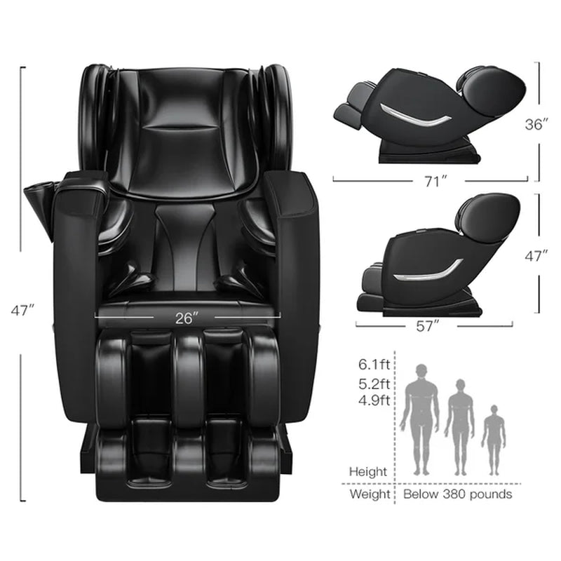 Faux Leather Power Reclining Heated Massage Chair