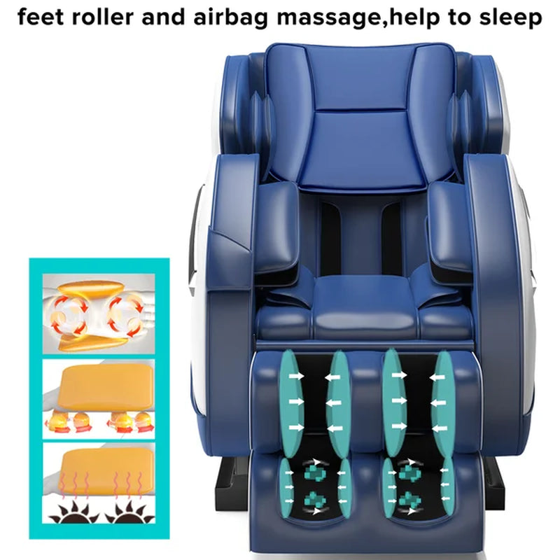 Faux Leather Power Reclining Heated Massage Chair