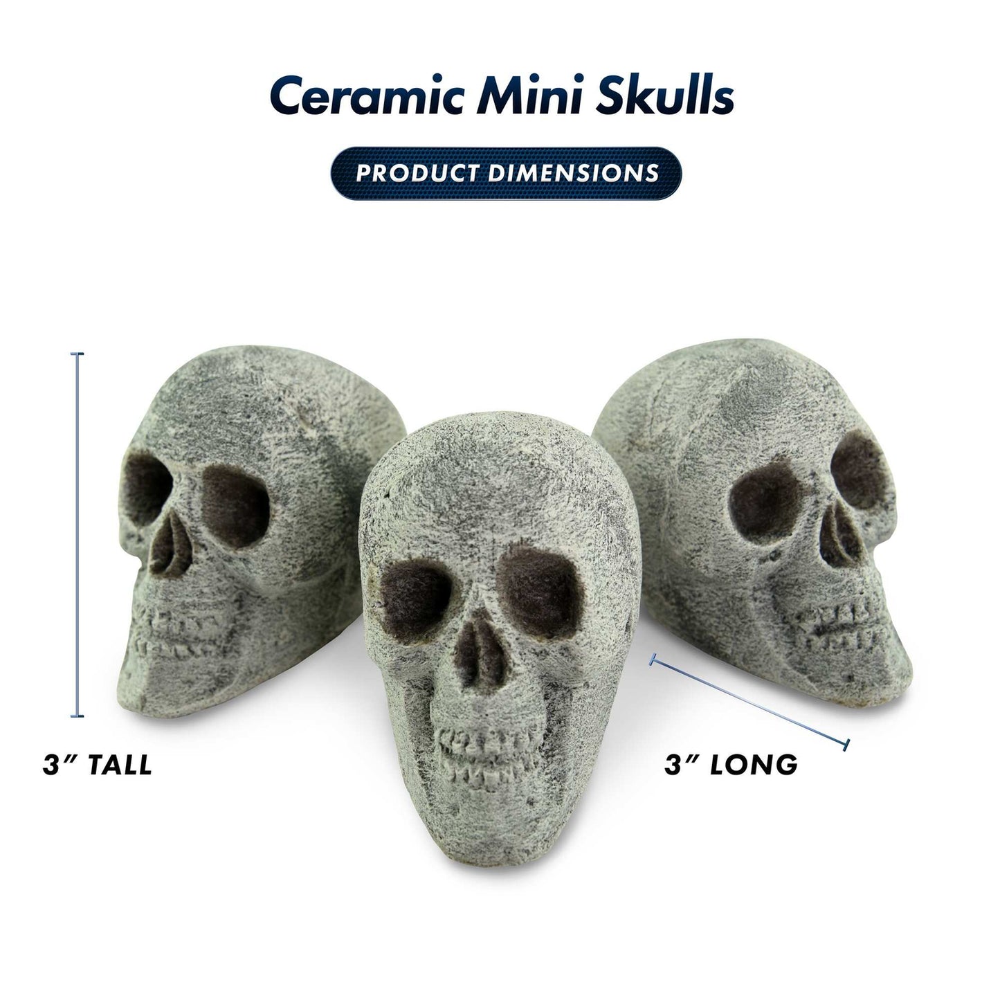 Ceramic Fire Pit Decor | Fire Pit Skulls and Bones | Halloween Pumpkin | for Fire Pits and Fireplaces | Spooky and Scary Decor