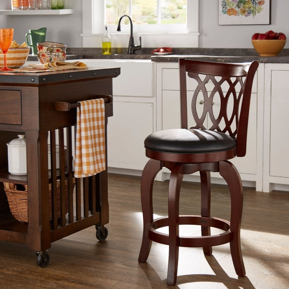 Verona Swivel High Back Counter Height Stool by Classic