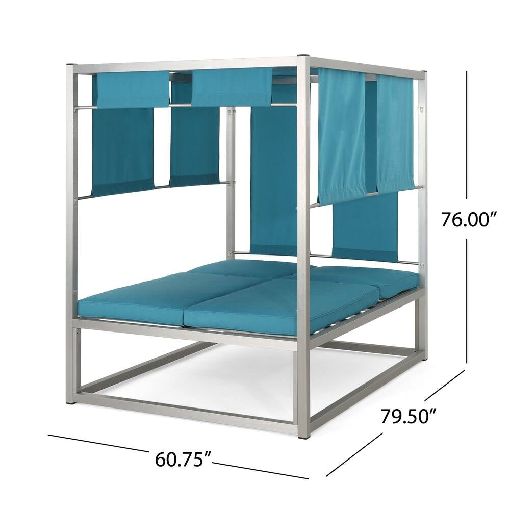 Heminger Outdoor Aluminum Daybed with Canopy by