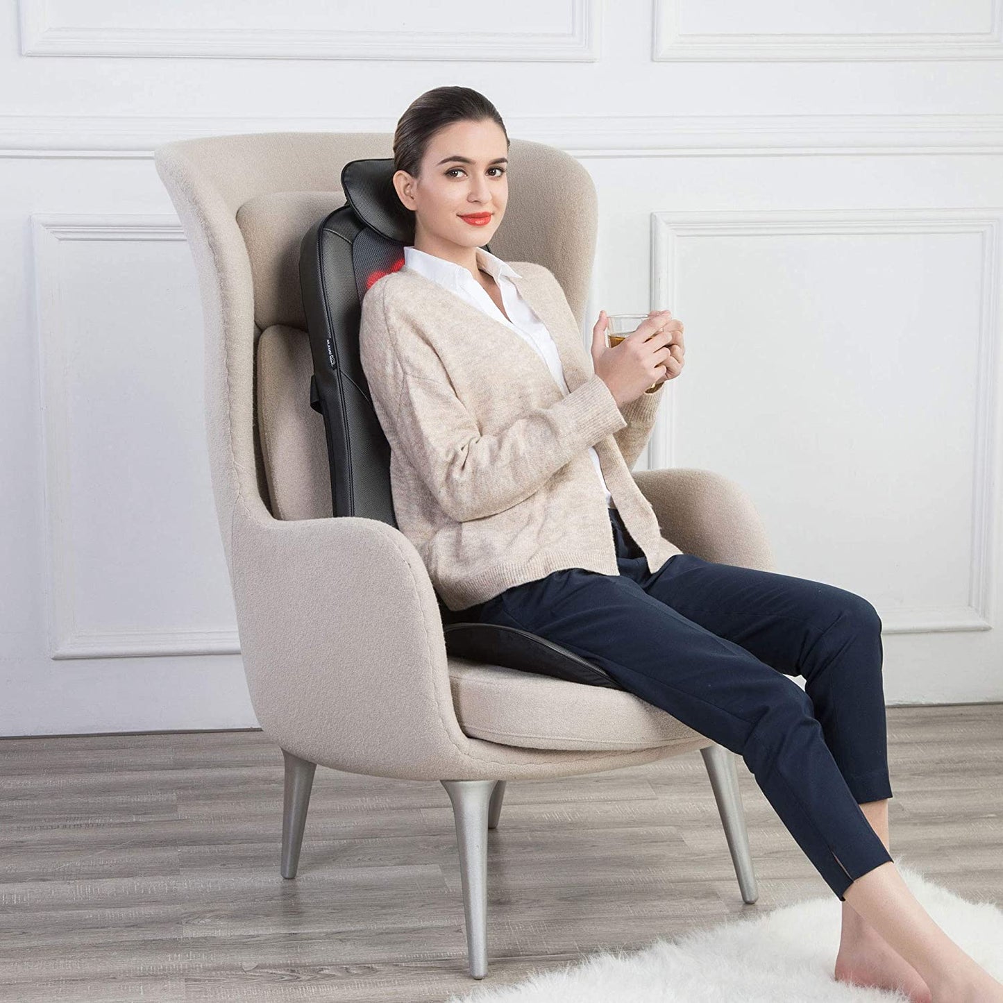Shiatsu Massage Seat Cushion - 2D/3D 2-In-1 Modes Back Massager with Heat, Rolling Kneading Massage Chair Pad for Back Gifts for Women/Men/Dad/Mom
