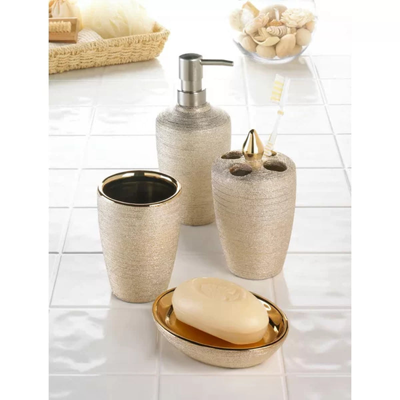 Waltham Shimmer 4 Piece Bathroom Accessory Set