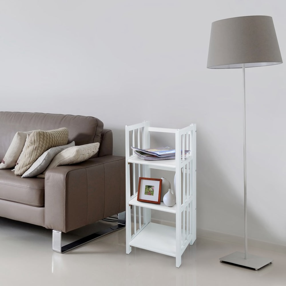 3-Shelf Folding 14-Inch Wide Bookcase