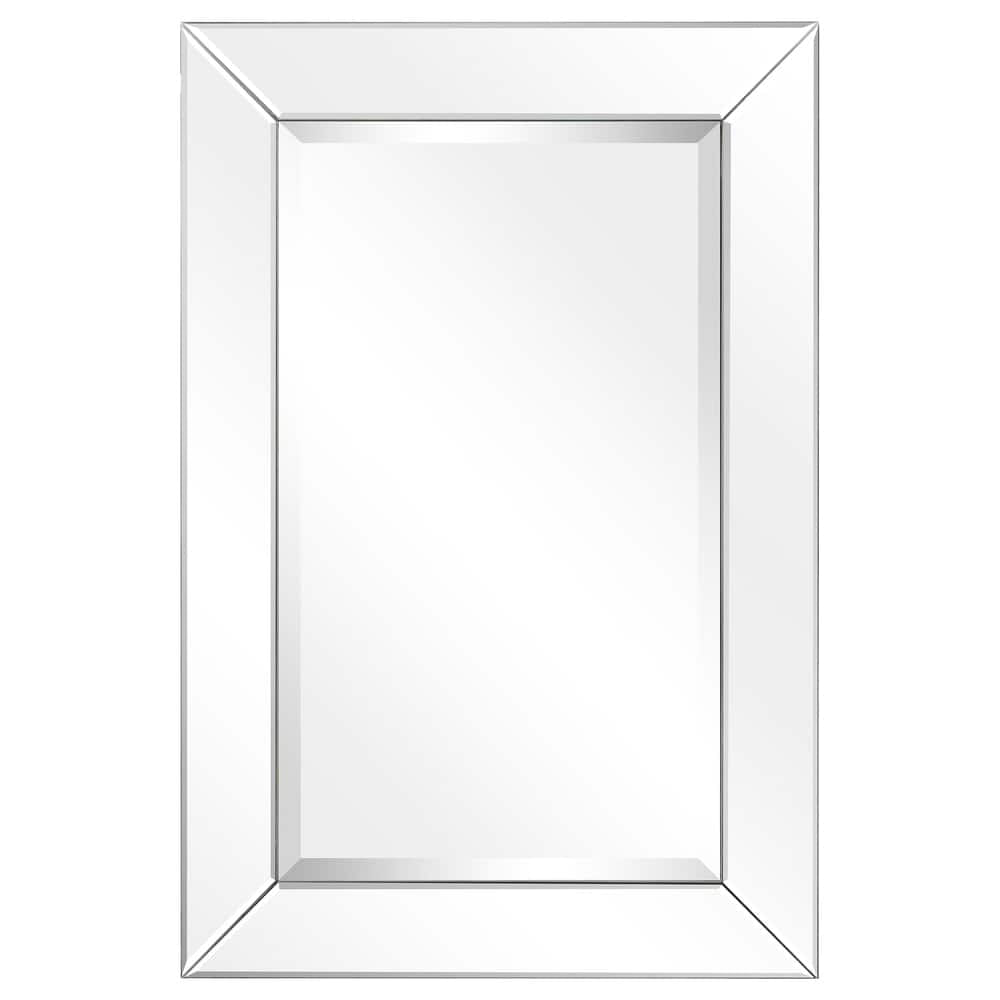 Beveled Rectangular Bathroom or Bedroom Wall Mirror