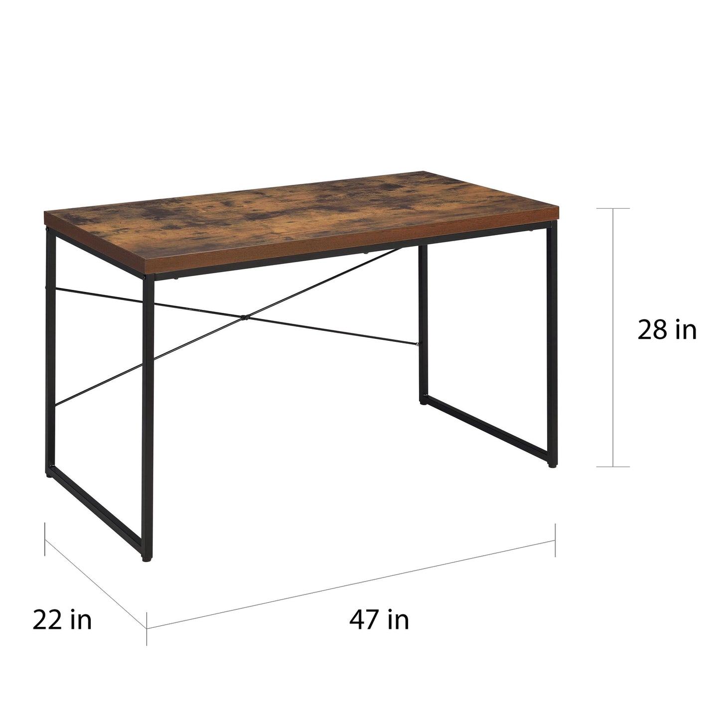 Kehlmann Black Metal and Wood Desk