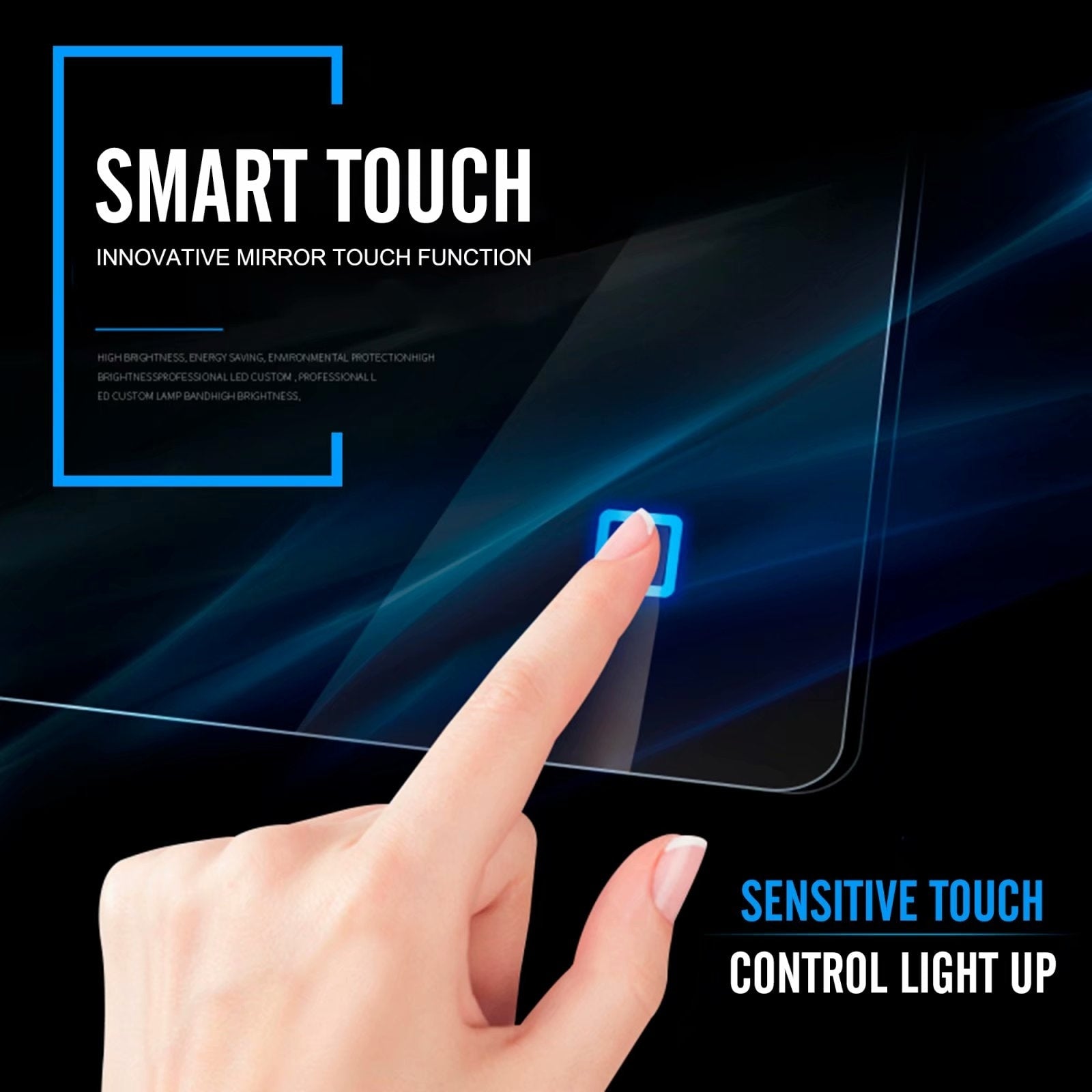 NeutBath LED Wall Bathroom Mirror with Dimmer