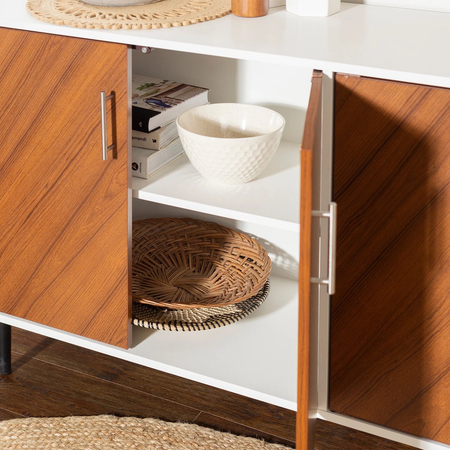MiddleCass 58-Inch Mid-Century Modern 4-Door Buffet