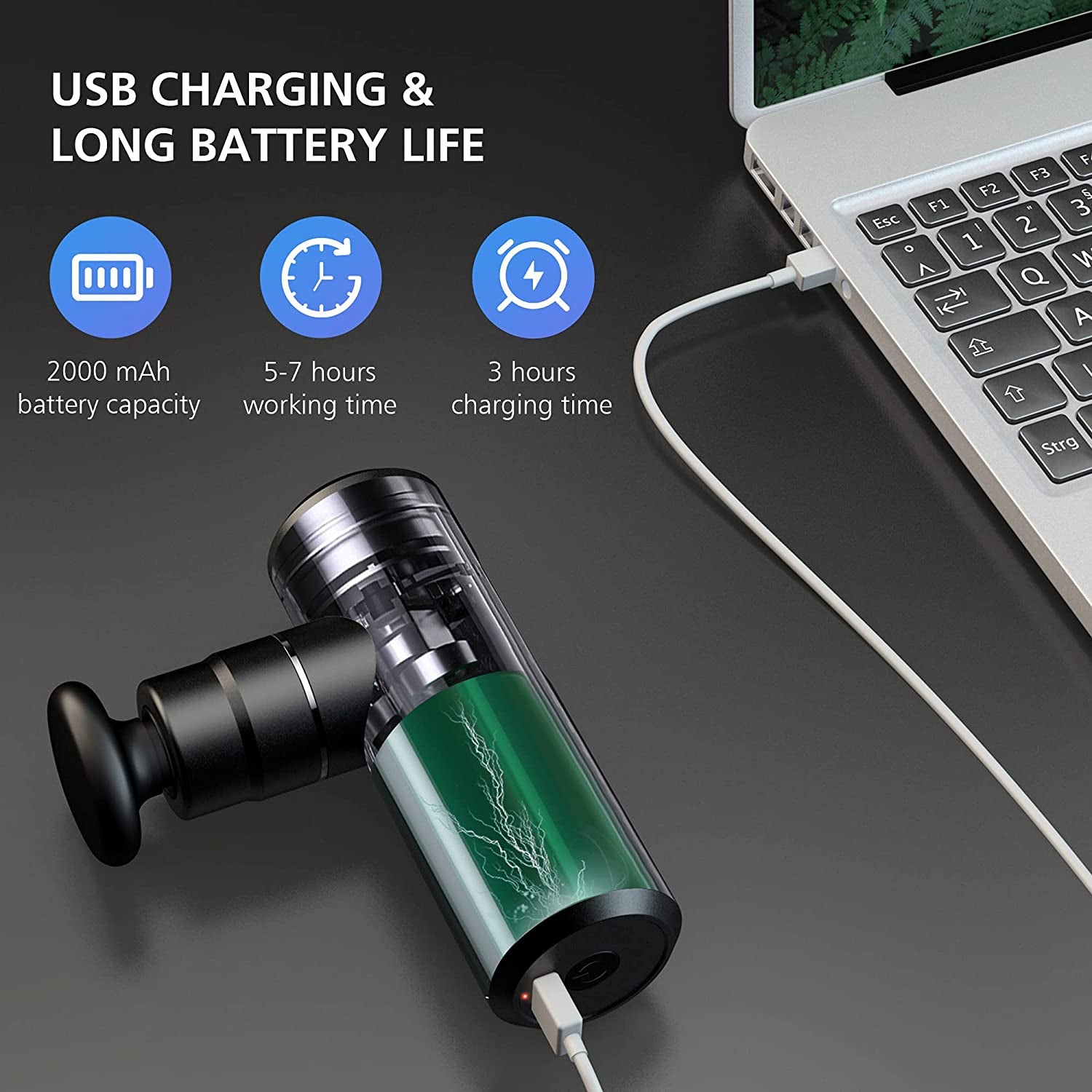 Mini Massage Gun, Deep Tissue Massager Gun,Usb Charging,Lightweight Portable Percussion Muscle Gun for Athletes,Gifts for Men,Women,Super Quiet Body Massage Gun for Neck,Back,Arm,Leg