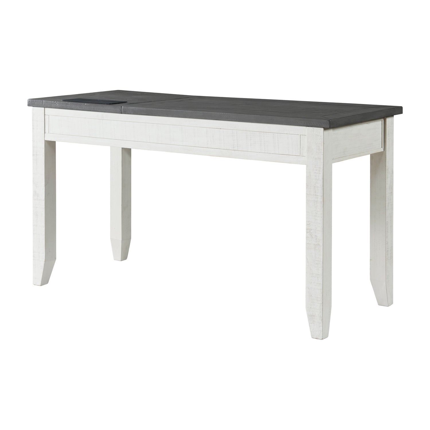 Standing option Lift-Top Desk with Fingerprint Lock White Stain and Grey