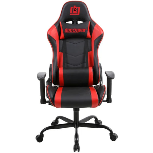 Red Foam Gaming Computer Chair with Hydraulic Seat Adjustment, 360-Degree Spin, Rolling Caster Wheels