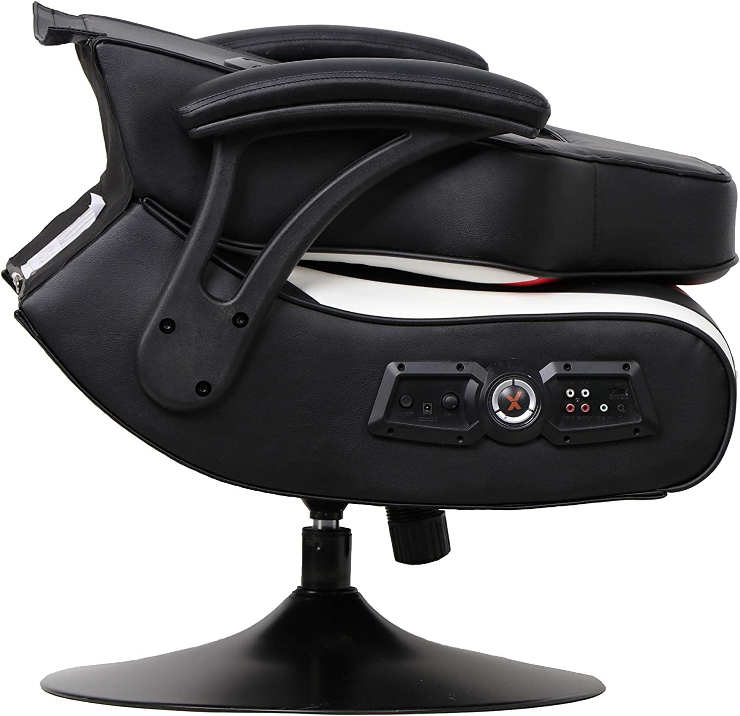 Falcon Pedestal PC Office Gaming Chair, 32" X 25" X 42", Black/Red