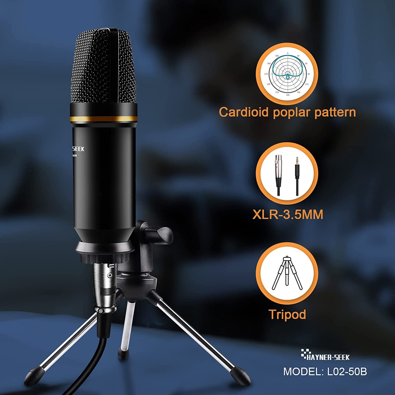 Podcast Equipment Bundle Aluminum Alloy Panel with Studio Condenser Microphone Sound DJ Mixer Broadcast ALL-IN-ONE Audio Interface [DIY Sound Effect] for Pc/Laptop/Phone,Streaming/Podcasting/Recording
