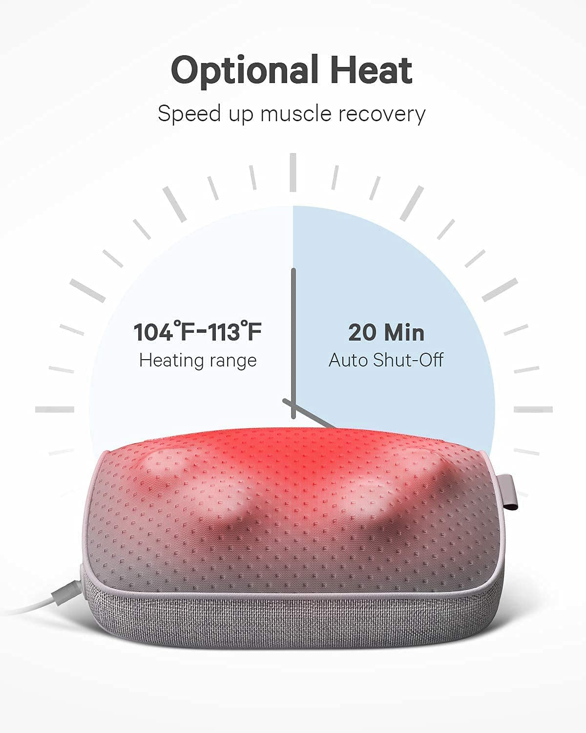 Shiatsu Massager Back and Neck Massage Pillow with Heat, Deep Tissue Kneading Massages for Lower and Upper Back, Shoulders, Calf - Massager for Chair Office Home …
