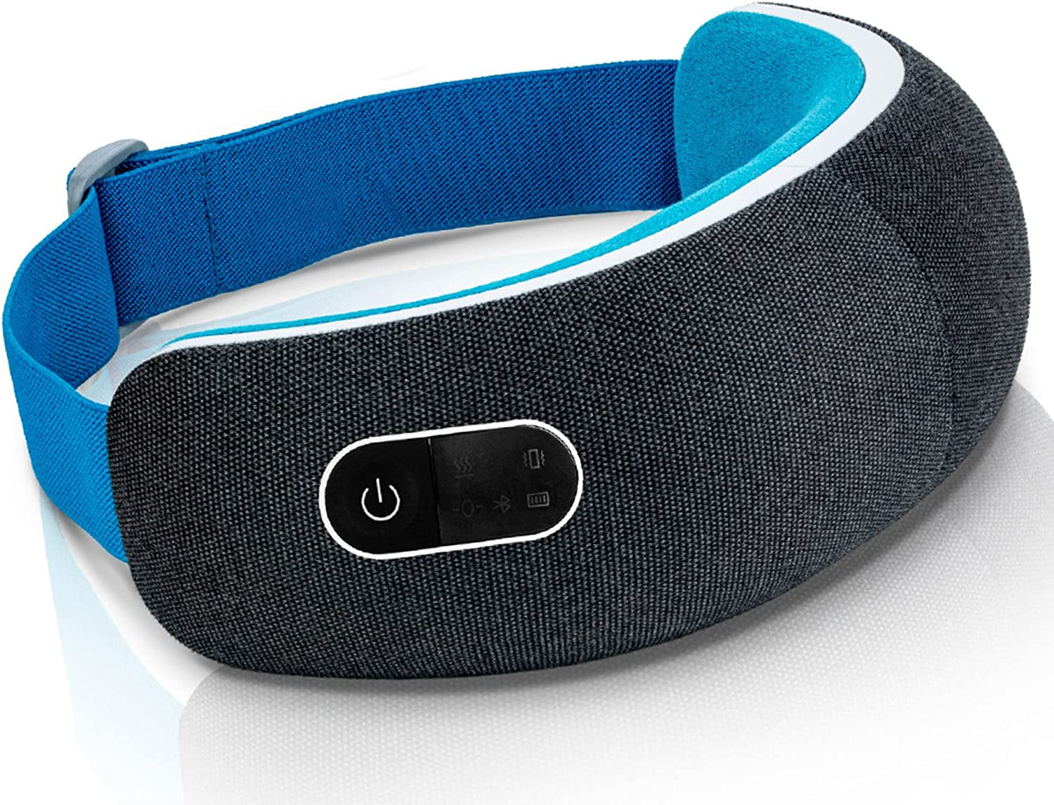 Eye Massager - Headache Relief Device - Smart Eye Massager for Migraines with Heat, Vibration and Bluetooth Music (Gray)