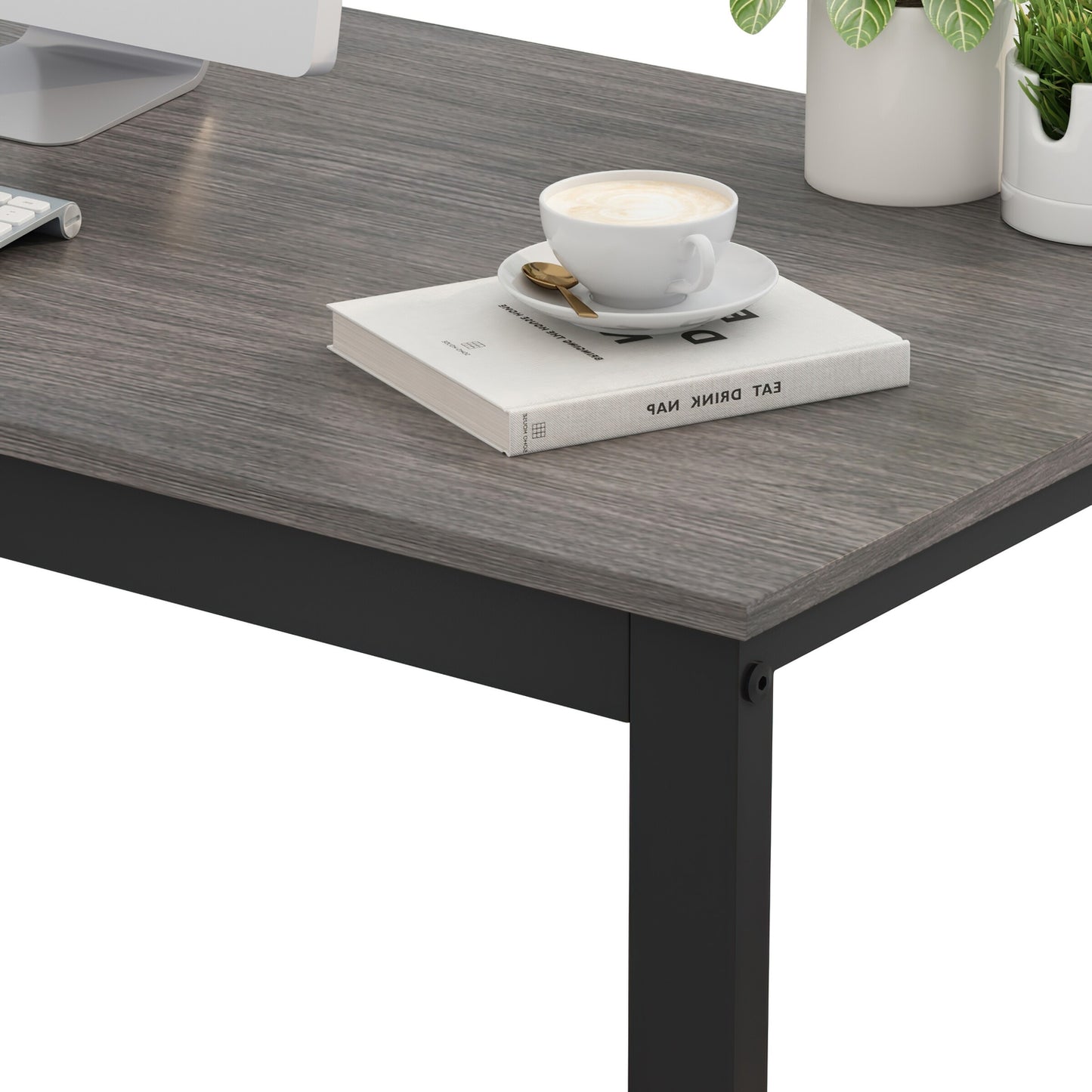 L-Shaped Executive Desk with 3 Drawers for Home and Office