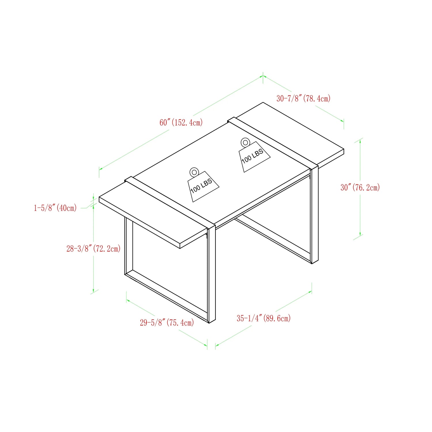 Middlebrook Homes 60-Inch Urban Blend Dining Table
